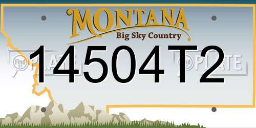 14504T2 Montana License Plate