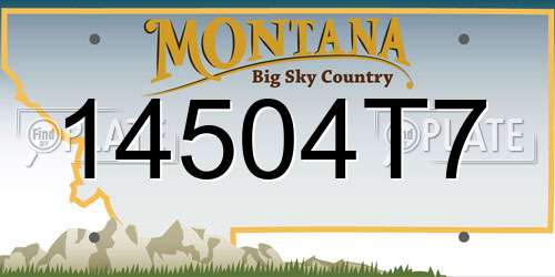 14504T7 Montana License Plate