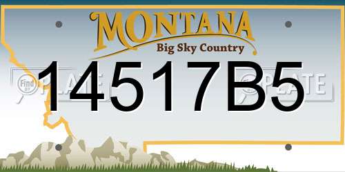 14517B5 Montana License Plate