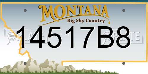 14517B8 Montana License Plate