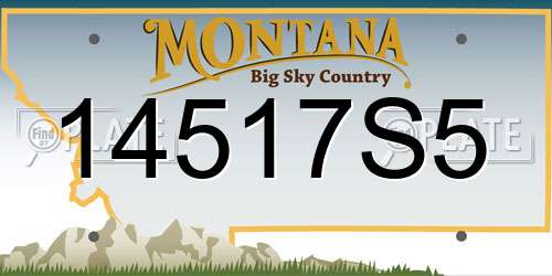 14517S5 Montana License Plate