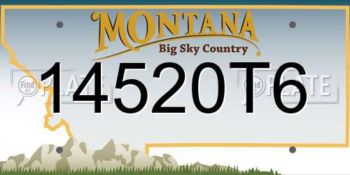 14520T6 Montana License Plate