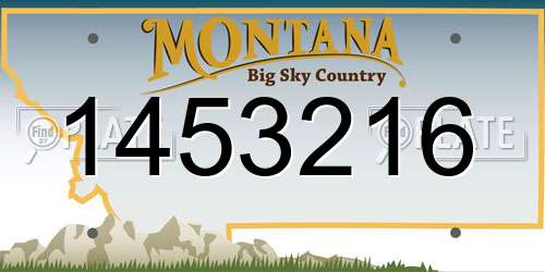 1453216 Montana License Plate