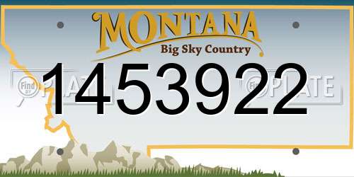 1453922 Montana License Plate