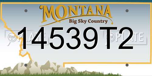 14539T2 Montana License Plate