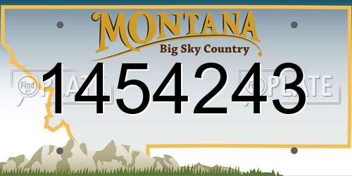 1454243 Montana License Plate