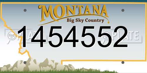 1454552 Montana License Plate