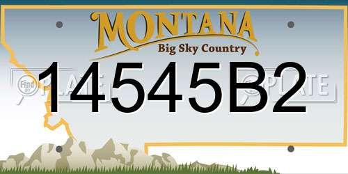 14545B2 Montana License Plate