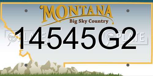 14545G2 Montana License Plate