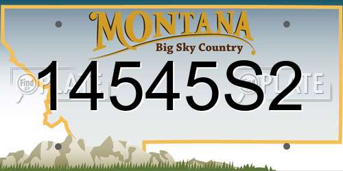 14545S2 Montana License Plate