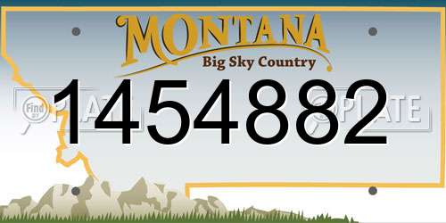 1454882 Montana License Plate