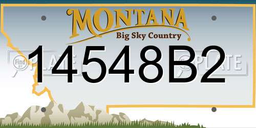 14548B2 Montana License Plate