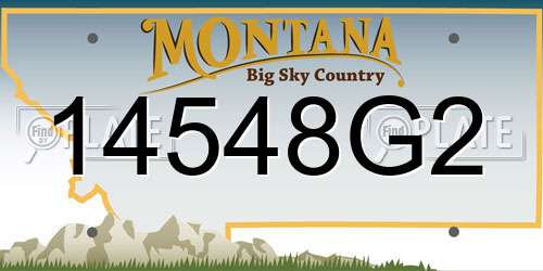 14548G2 Montana License Plate