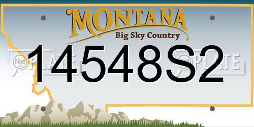 14548S2 Montana License Plate