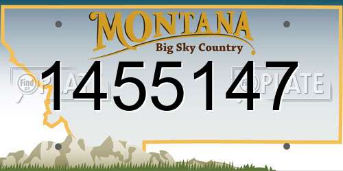 1455147 Montana License Plate