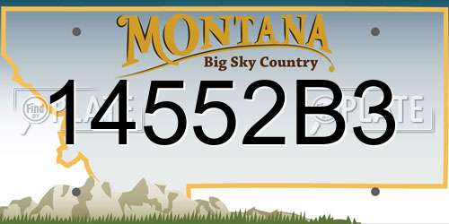 14552B3 Montana License Plate