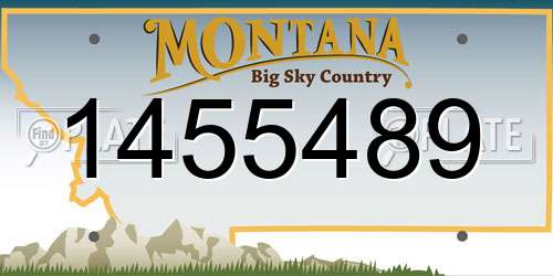 1455489 Montana License Plate
