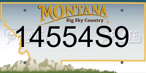 14554S9 Montana License Plate