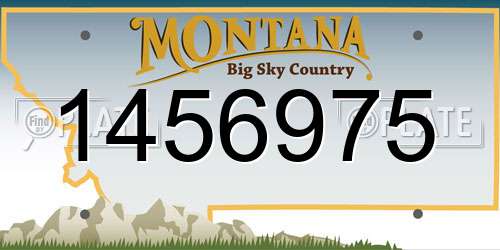 1456975 Montana License Plate