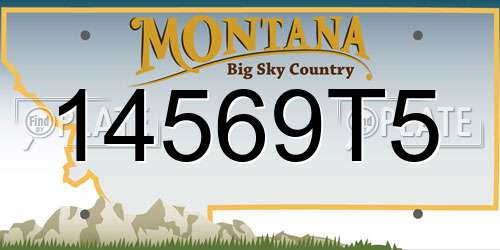 14569T5 Montana License Plate