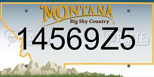 14569Z5 Montana License Plate