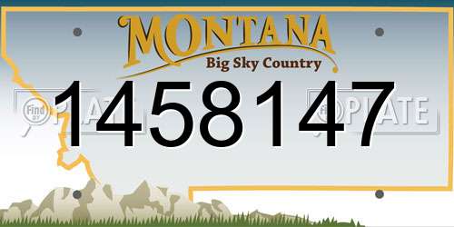 1458147 Montana License Plate