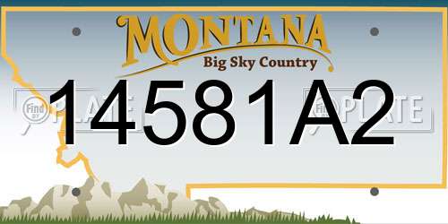 14581A2 Montana License Plate