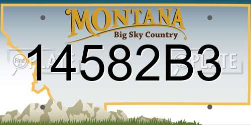 14582B3 Montana License Plate
