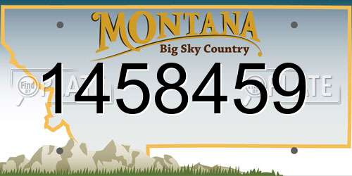 1458459 Montana License Plate
