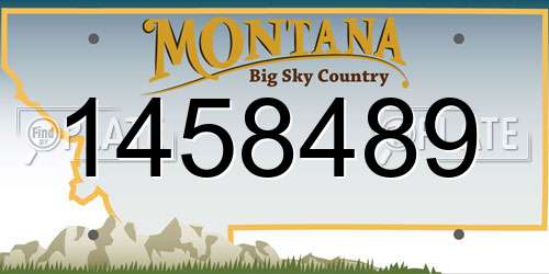 1458489 Montana License Plate
