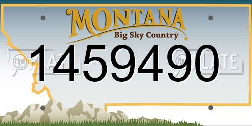 1459490 Montana License Plate