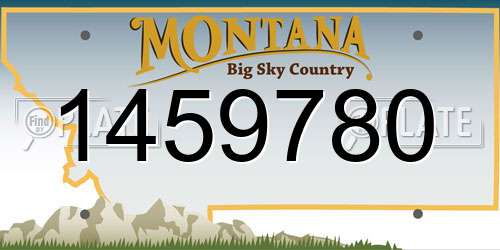 1459780 Montana License Plate