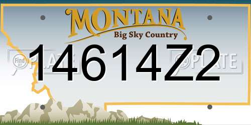 14614Z2 Montana License Plate