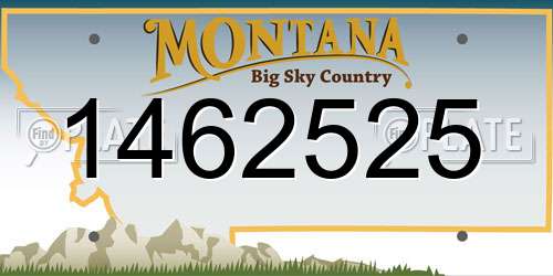 1462525 Montana License Plate
