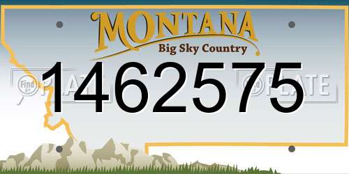 1462575 Montana License Plate