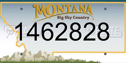 1462828 Montana License Plate