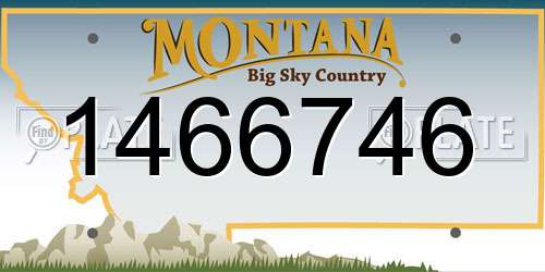1466746 Montana License Plate