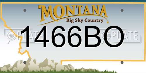 1466BO Montana License Plate