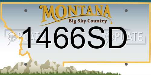 1466SD Montana License Plate