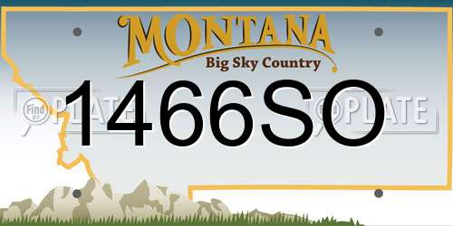1466SO Montana License Plate