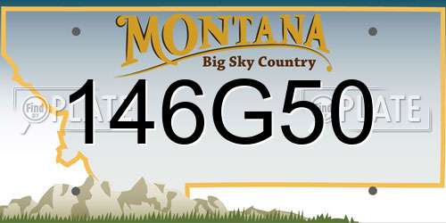 146G50 Montana License Plate