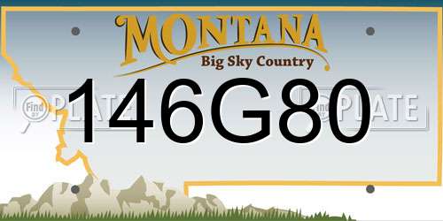 146G80 Montana License Plate