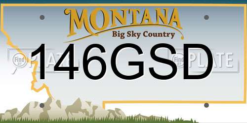 146GSD Montana License Plate