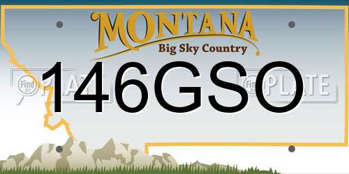 146GSO Montana License Plate