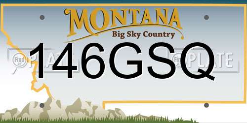 146GSQ Montana License Plate