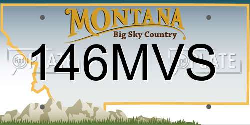 146MVS Montana License Plate
