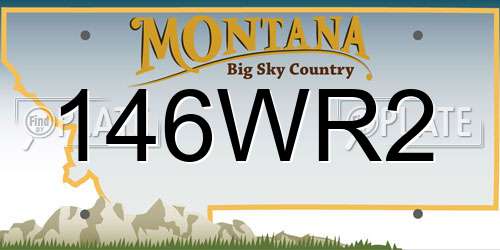 146WR2 Montana License Plate