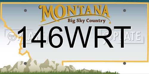 146WRT Montana License Plate