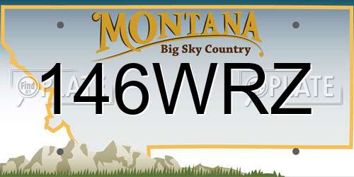 146WRZ Montana License Plate