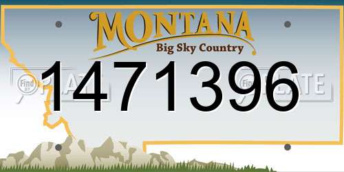 1471396 Montana License Plate
